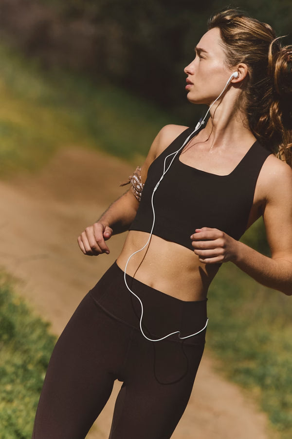 Free People Movement Win Win Bra in Chocolate
