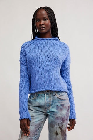 Free People Opal Sweater in Peri Blue