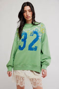Free People Palm Springs Turtle Graphic Sweatshirt