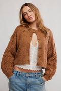 Free People Thistle Cardi in Macadmia