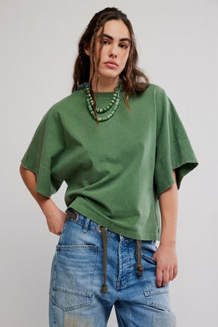 Free People WTF Atlas Dolman Top in Forest Fairy