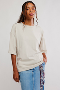 Free People WTF Perfect Oversized Tee in in Oat