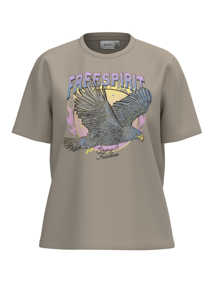 FREE SPIRIT T-SHIRT (OATMEAL/ GREY)