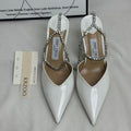 French-style chain beaded high-heeled shoes