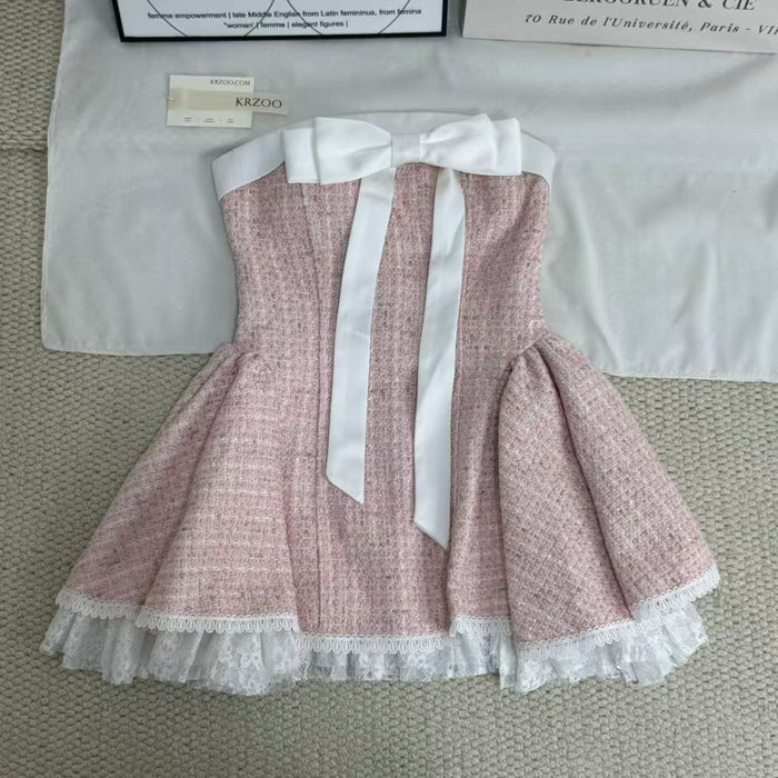 French-style retro princess puff-sleeved dress