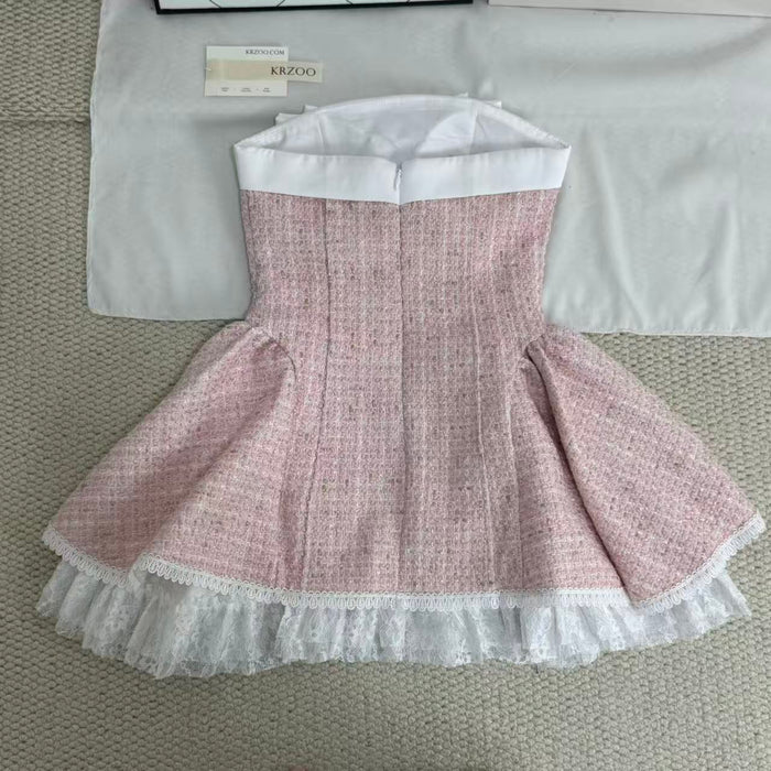 French-style retro princess puff-sleeved dress