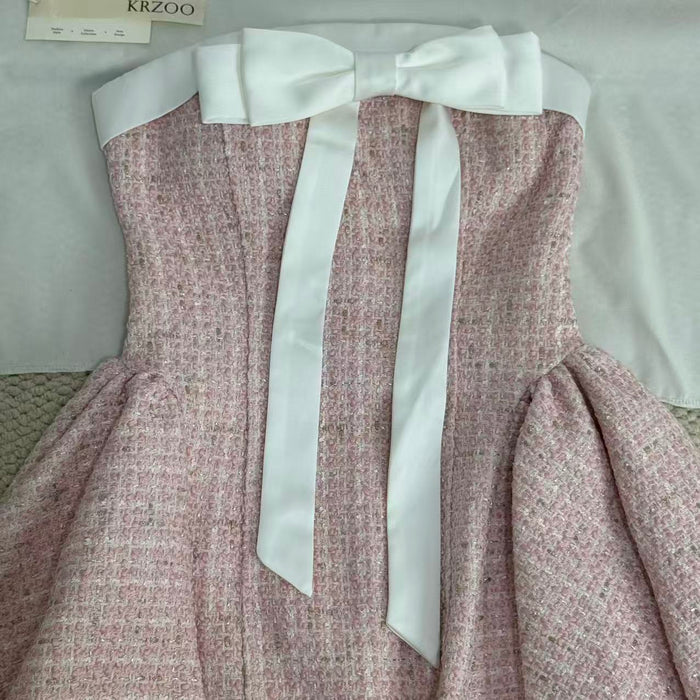 French-style retro princess puff-sleeved dress