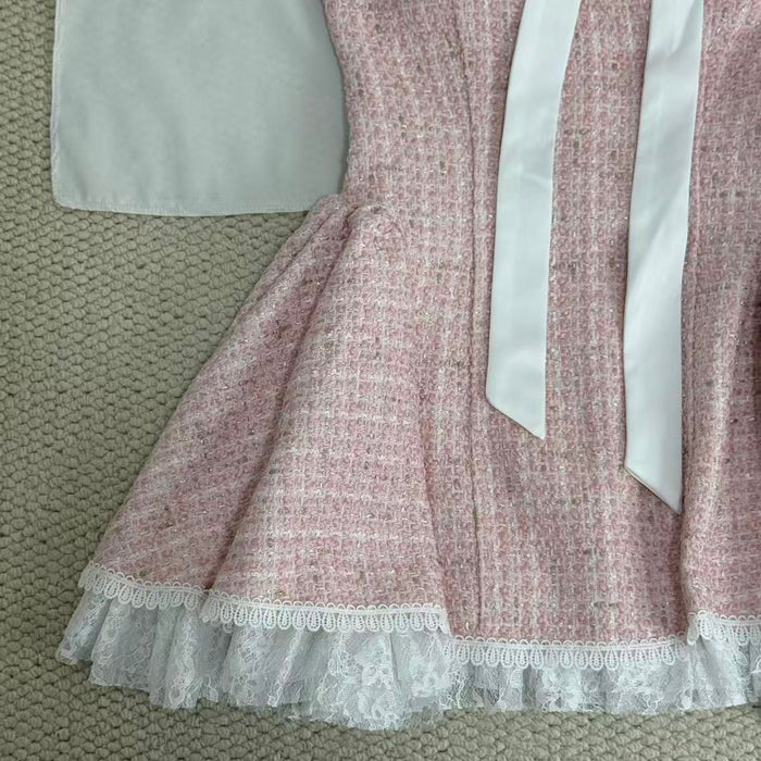 French-style retro princess puff-sleeved dress