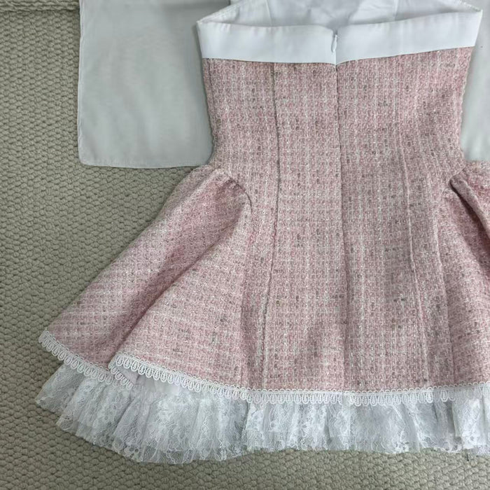 French-style retro princess puff-sleeved dress