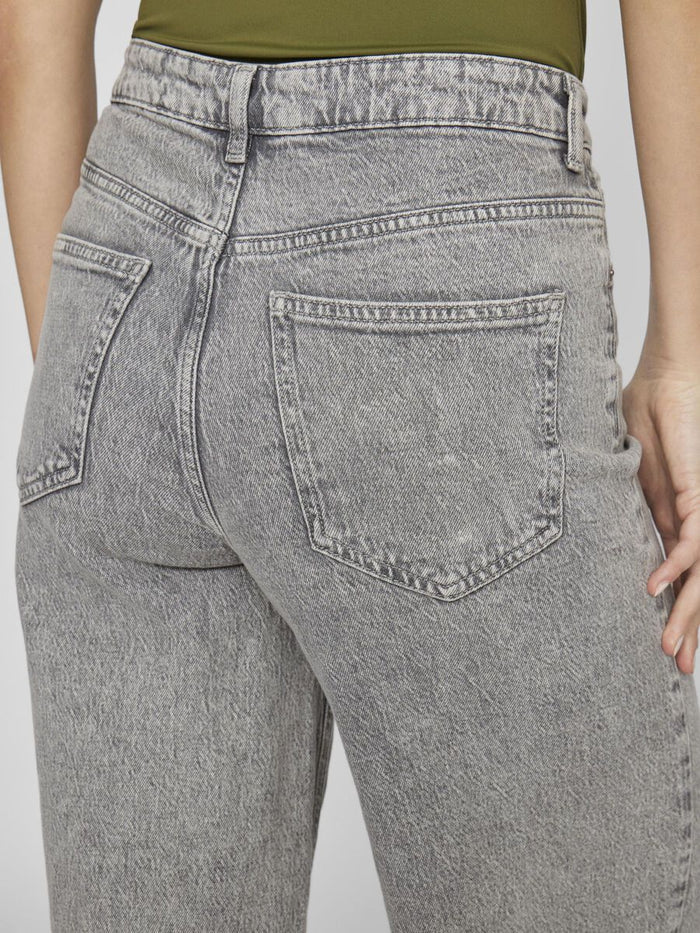 Freya Wide Leg Jeans (Light Grey Denim)