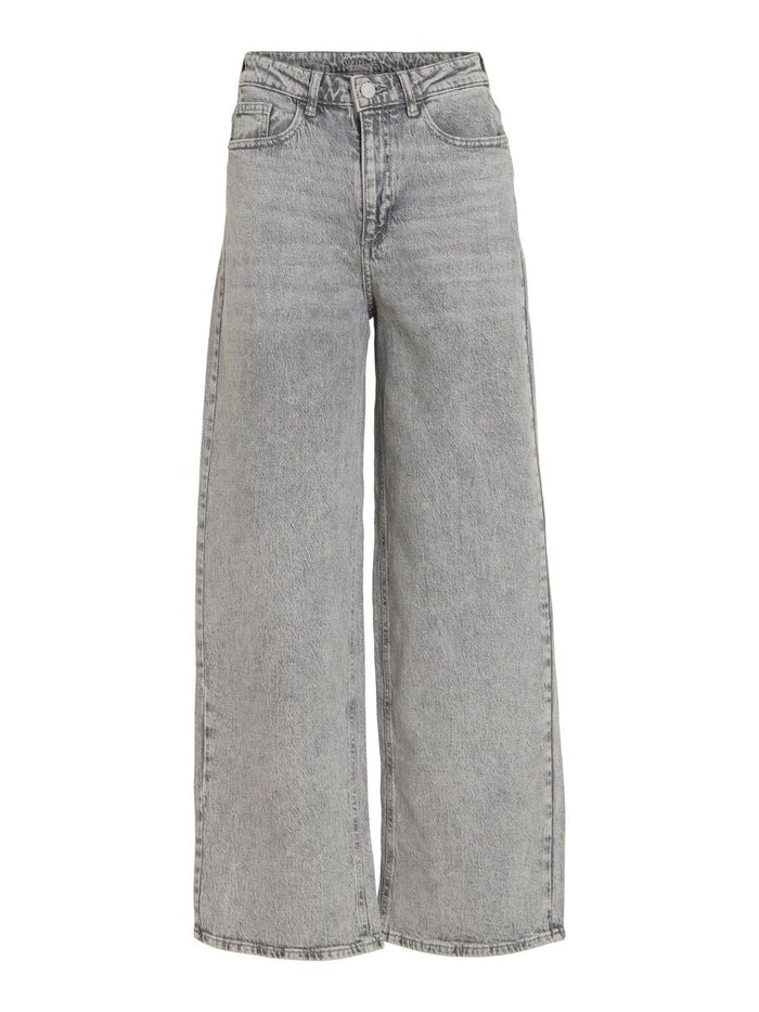 Freya Wide Leg Jeans (Light Grey Denim)