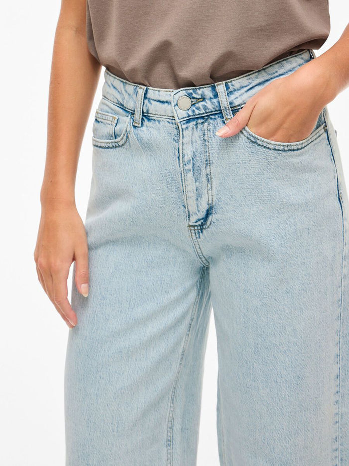 Freya Wide Leg Jeans Long (Light Blue Denim)