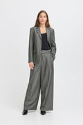 Frida Wide Leg Trousers (Grey)