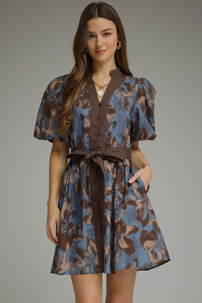 From Another Time Floral Mini Dress
