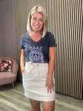Gabriella T-Shirt (Ombre Blue/ Peach)