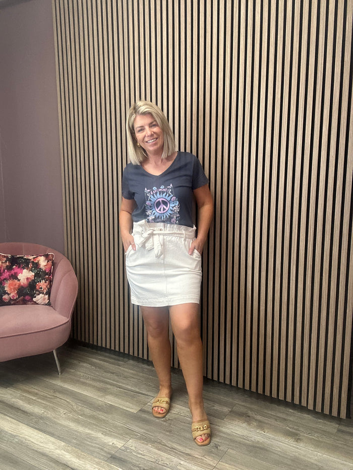 Gabriella T-Shirt (Ombre Blue/ Peach)
