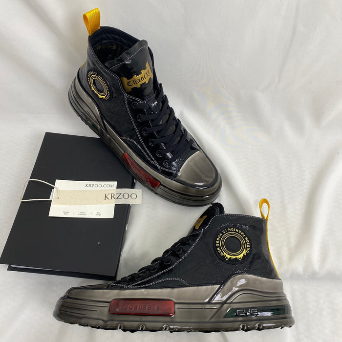 Glued Leather Casual Shoes