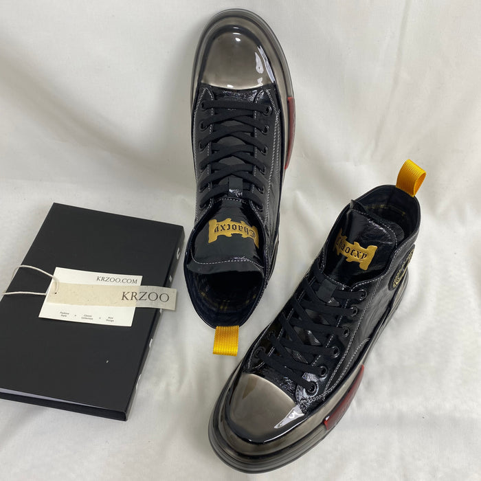Glued Leather Casual Shoes