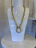 Gold Circle Pendant Necklace