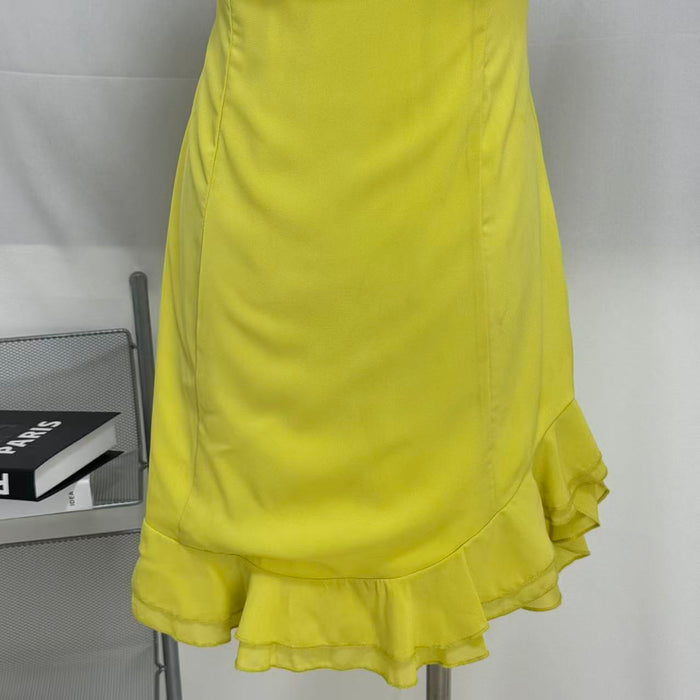 Halter-Neck Backless Mini Skirt