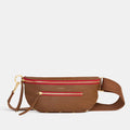 Hammitt Charles Crossbody Medium Hammitt Viva Pouch in Mahogany Pebble/Brushed Gold