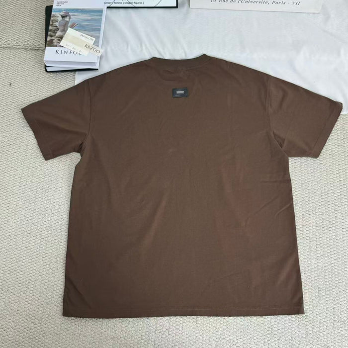 Hand-worn vintage short-sleeved T-shirt