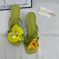 Handmade Asymmetrical Floral Sandals