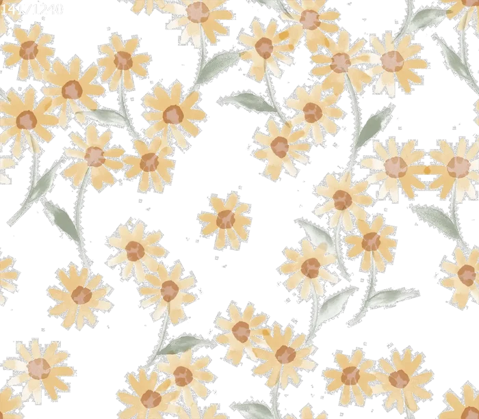 Happy Flowers Yellow - Family Fabrics B.V.