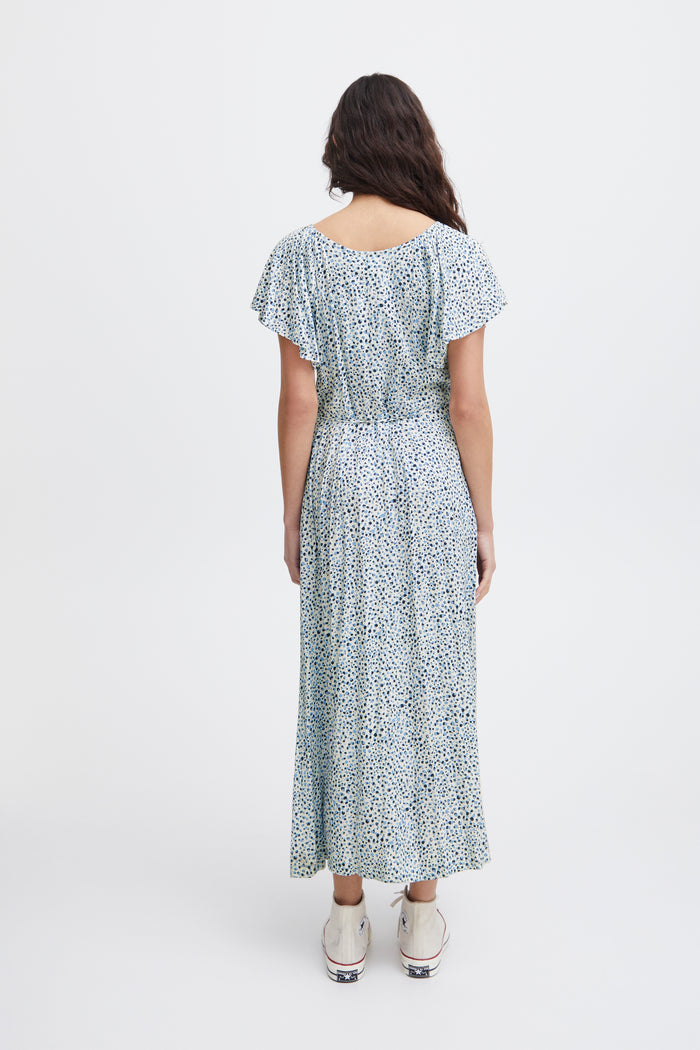 Hayley Short Sleeve Dress (Della Robia Blue Dot)