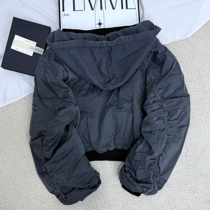 Heavy-Duty Pleated Cotton Jacket