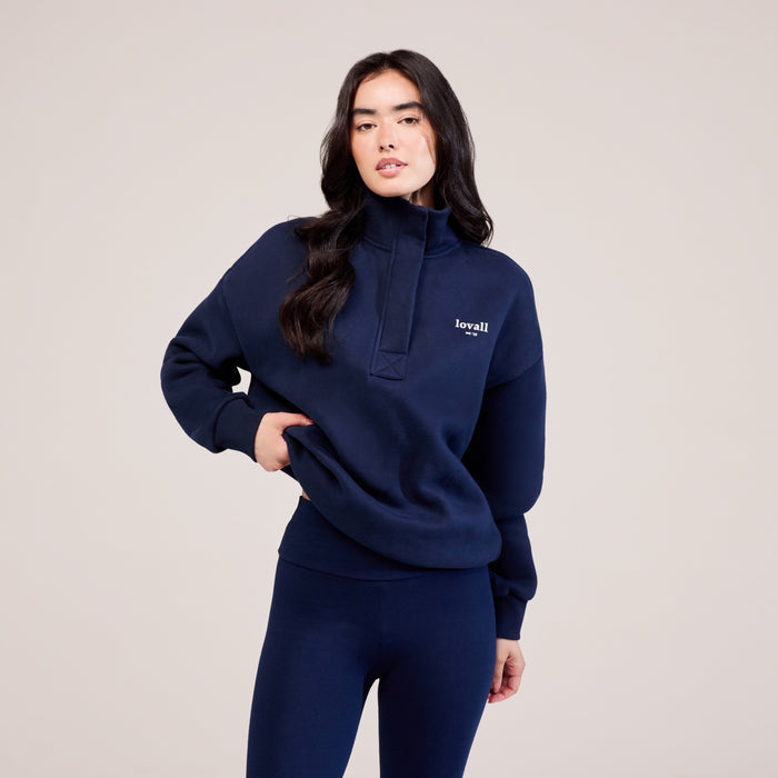 Heavyweight 1/4 Zip Sweatshirt - Navy