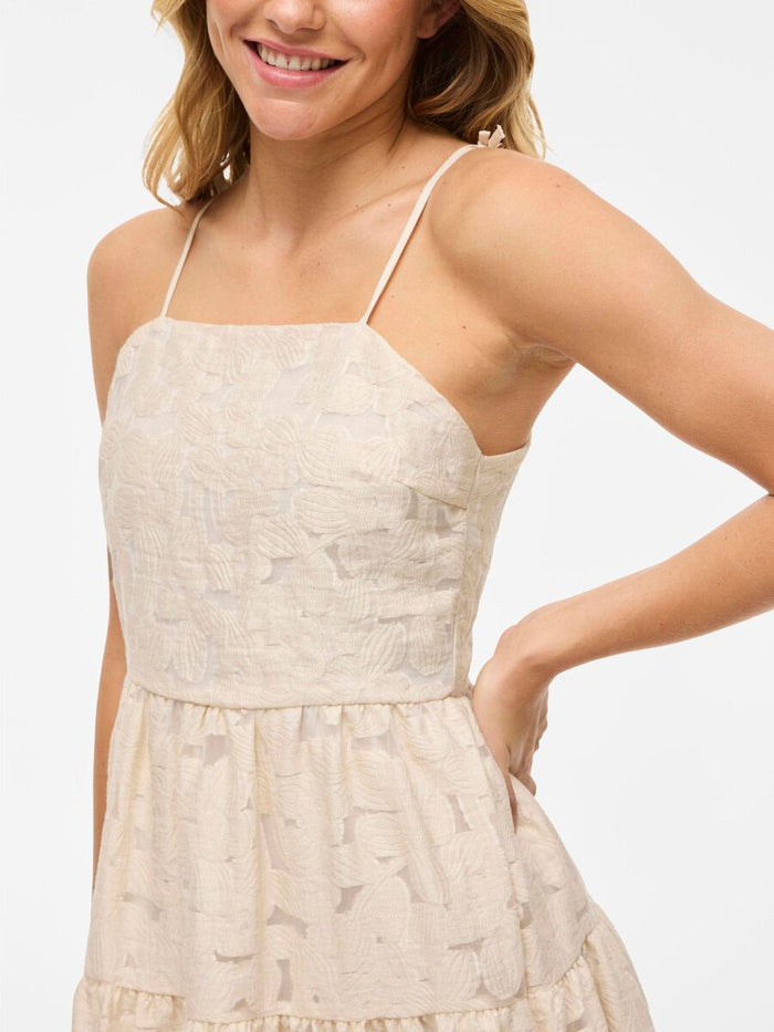 Helna Strap Midi Dress (Birch/Jacquard)