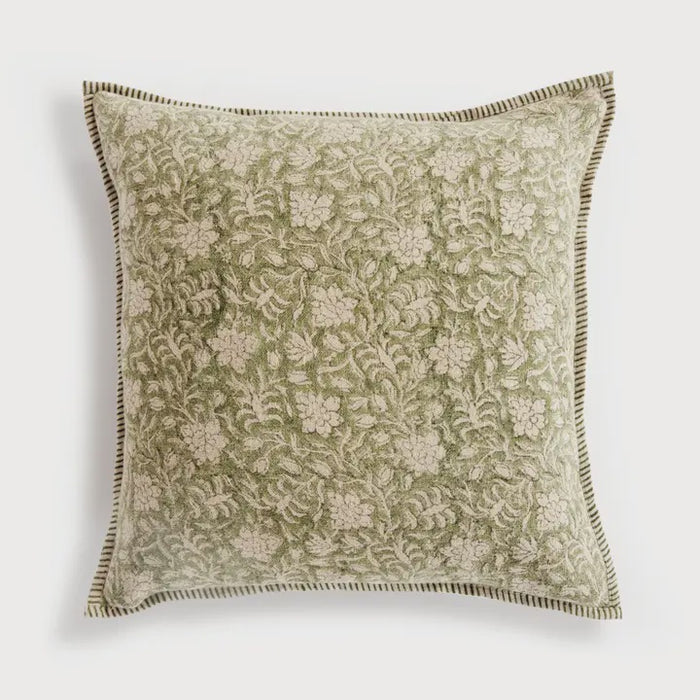 Henriella European Linen Pillow 20", Green