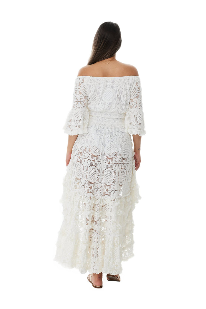 High low sheer lace dress
