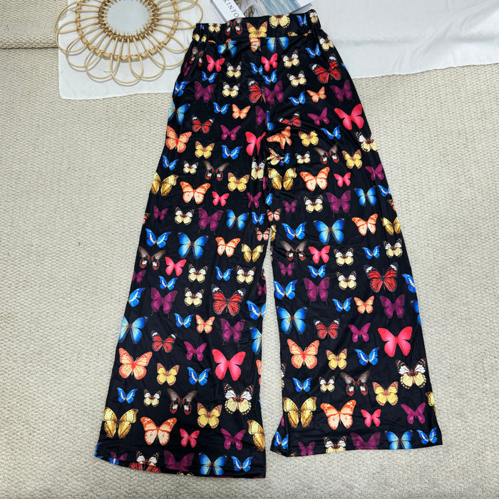 High-Waisted Relaxed-Fit Wide-Leg Pants