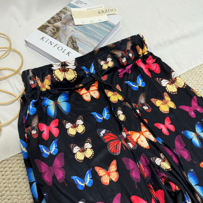 High-Waisted Relaxed-Fit Wide-Leg Pants