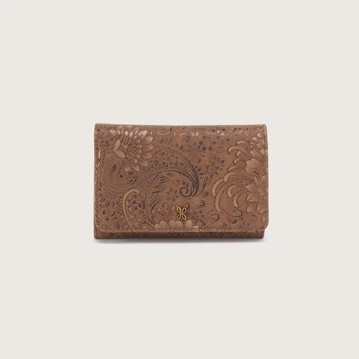 Hobo Jill Trifold Wallet in Mink Folklore