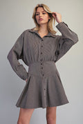 Hold It Together Brown Mini Dress