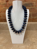 Holly Navy Beaded Necklace
