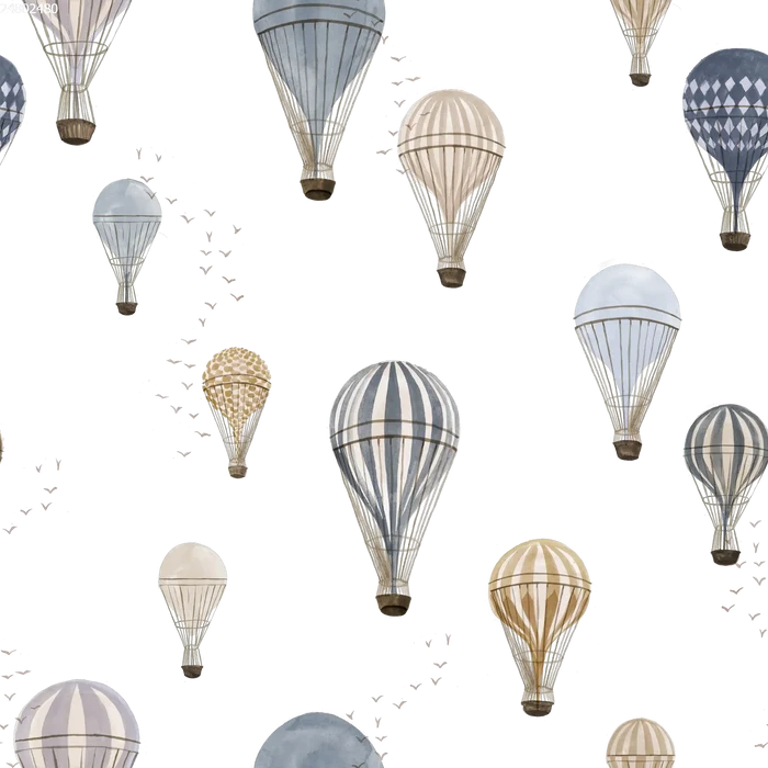 Hot Air Blue White - Family Fabrics B.V.