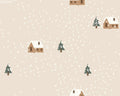 House in the Snow Dot Beige - Family Fabrics B.V.