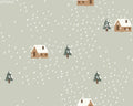 House in the Snow Dot Green - Family Fabrics B.V.