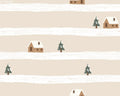 House in the Snow Stripe Beige - Family Fabrics B.V.
