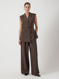 Imma Waistcoat (Chocolate Brown/Metallic)
