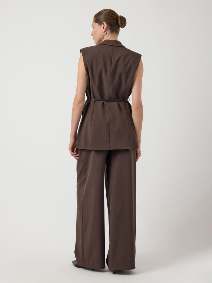 Imma Waistcoat (Chocolate Brown/Metallic)