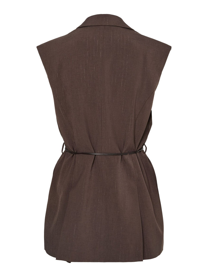 Imma Waistcoat (Chocolate Brown/Metallic)