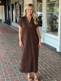 In Perfect Order Brown Maxi Dress