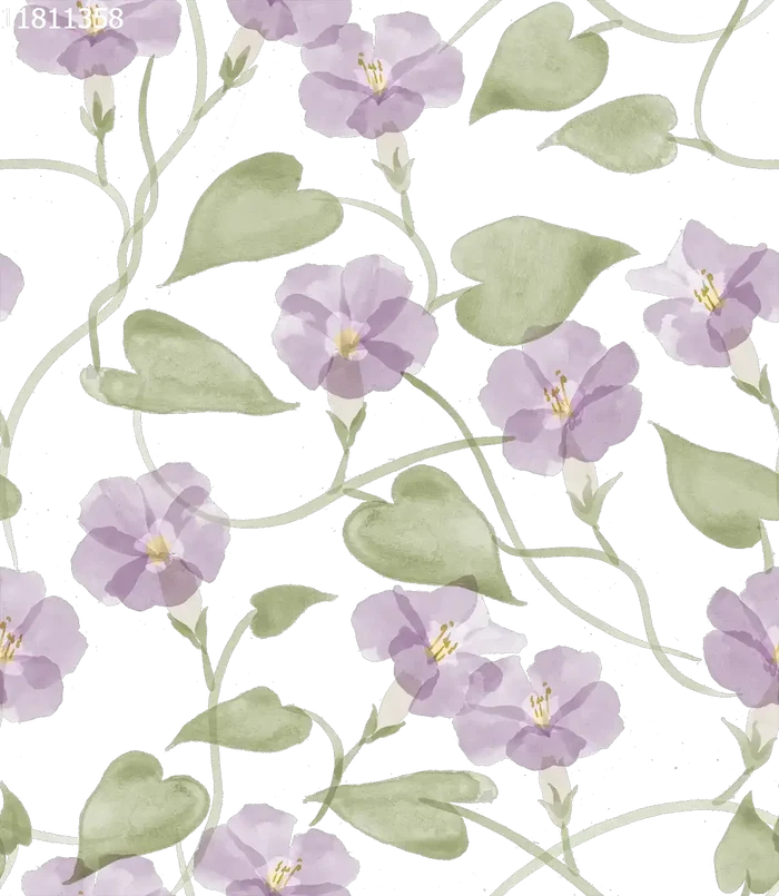Ipomea Lilac White - Family Fabrics B.V.