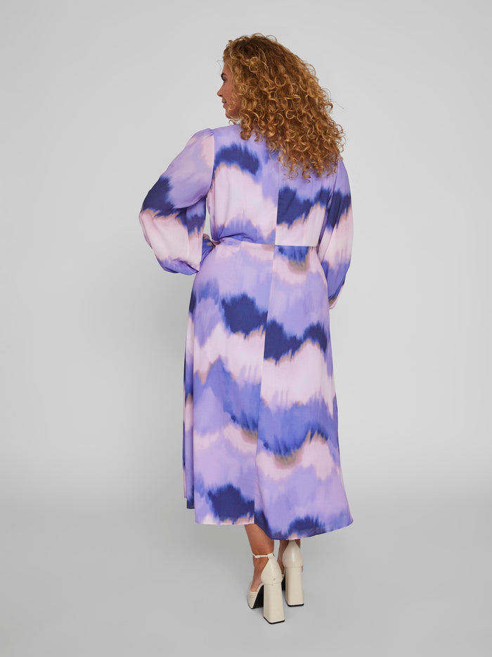 IRA V NECK DRESS (SWEET LAVENDER)