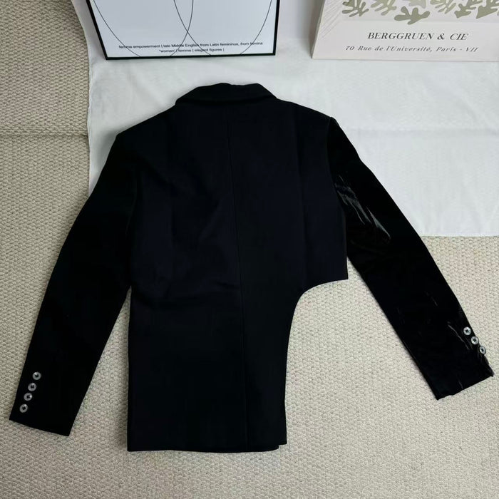 Irregular-shaped suit jacket top